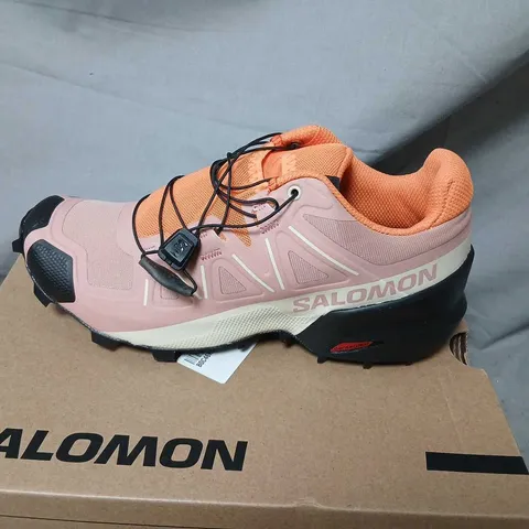 SALOMON SPEEDCROSS W WOMEN'S TRAIL SHOES – PINK/PEACH, UK 4.5, BOXED