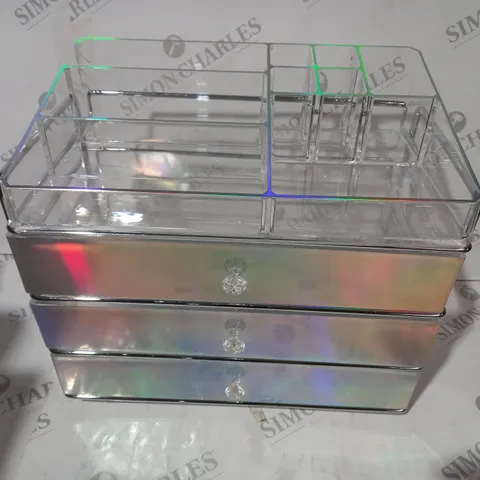 BOXED OUTLET TILI FRAMED ACRYLIC STORAGE DRAWER SET