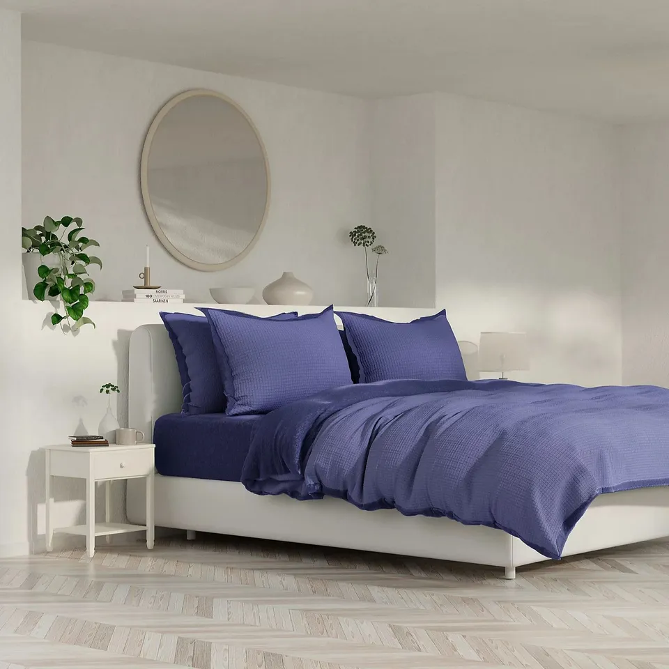 COZEE HOME WAFFLE DUVET SET SAGE GREEN