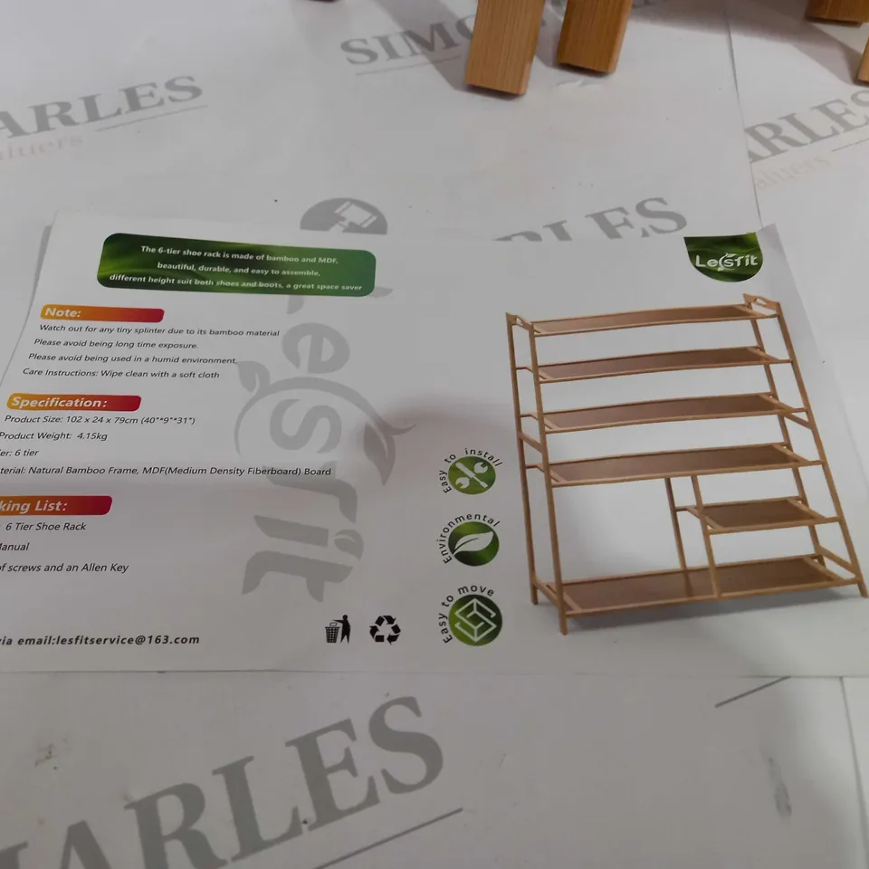LESFIT 6 TIER SHOES RACK - COLLECTION ONLY
