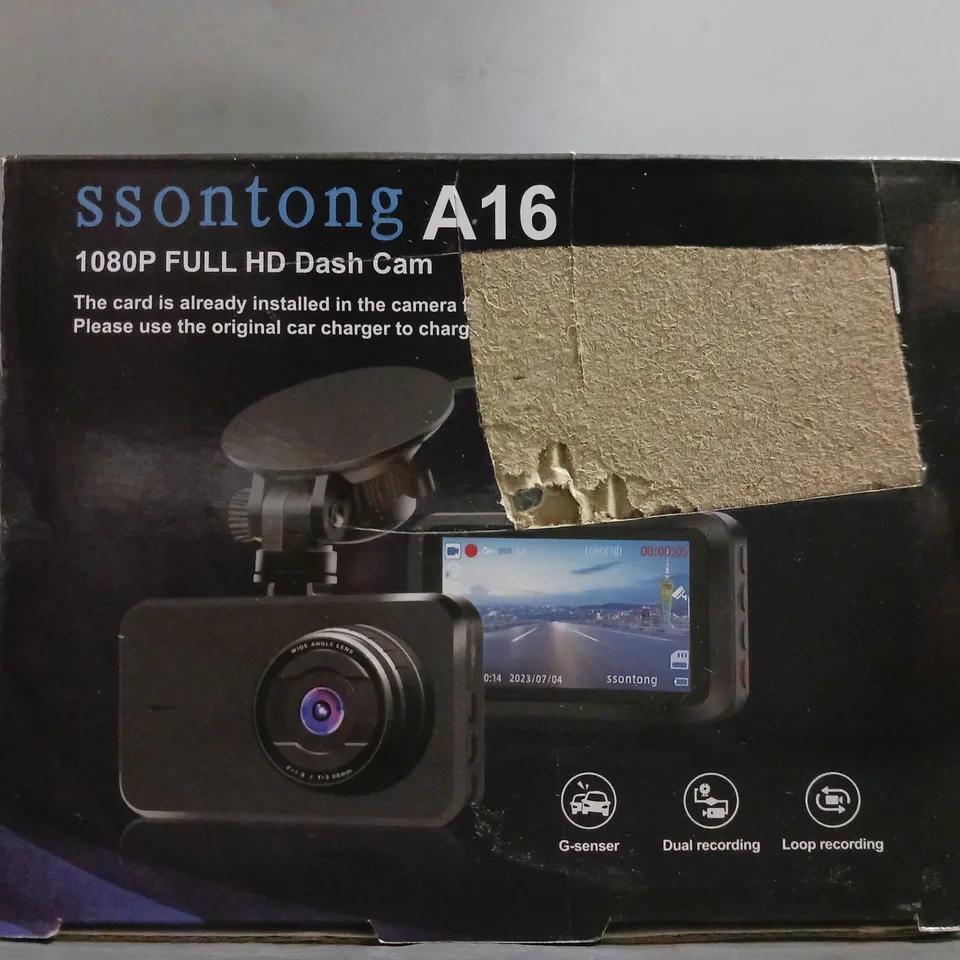 BOXED SSONTONG A16 1080P FULL HD DASH CAM