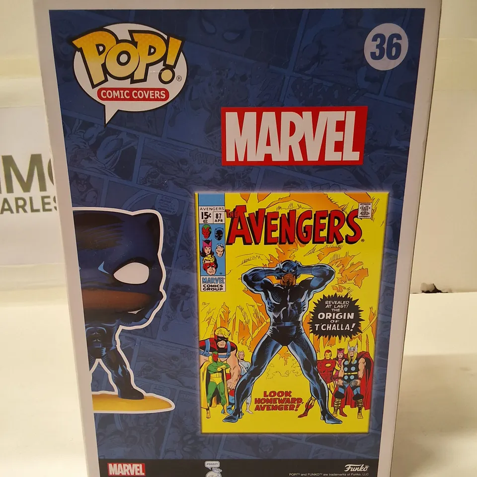 FUNKO POP! MARVEL COMICS COVERS – AVENGERS BLACK PANTHER (NO. 36) BOXED