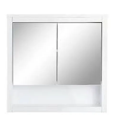 BRAMFORD MIRRORED BATHROOM WALL CABINET - WHITE GLOSS 