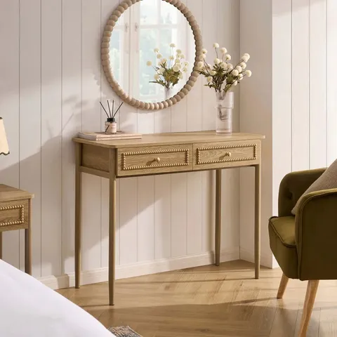 BOXED DUSK POSY BOBBIN DRESSING TABLE - LIGHT WOOD (1 BOX)