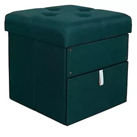 KVELL COLLAPSIBLE STORAGE STOOL WITH DRAWER