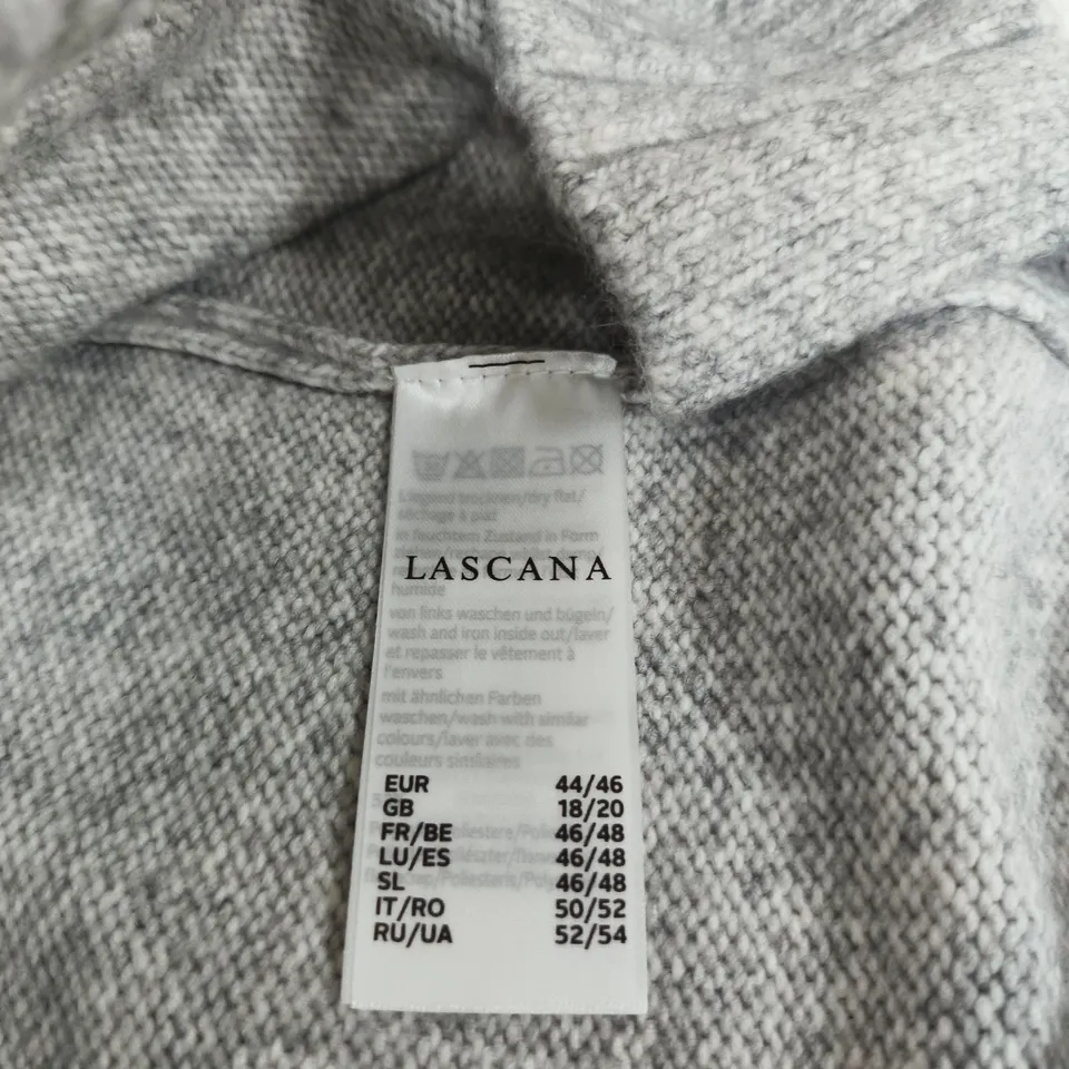 LASCANA WOMEN'S GREY KNITTED JUMPER – UK 18/20 (EU 44/46)