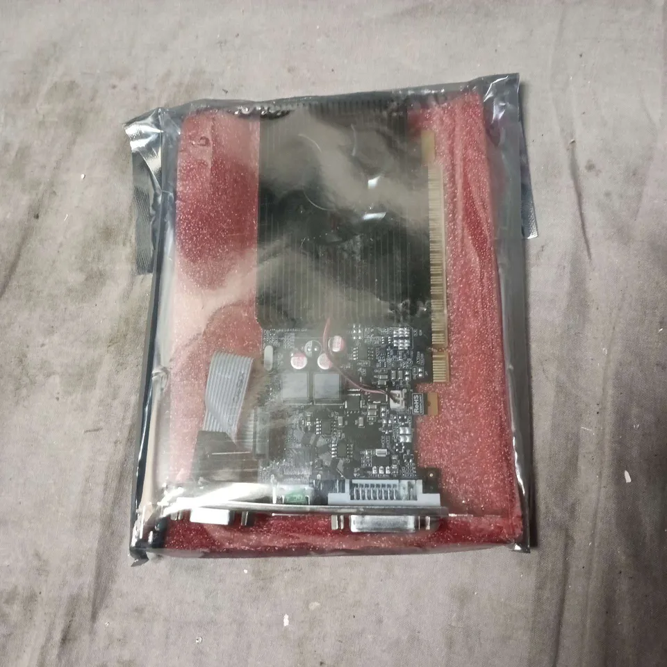 PCIE GRAPHICS CARD IN ANTI-STATIC BAG WITH PINK FOAM PADDING. SEALED