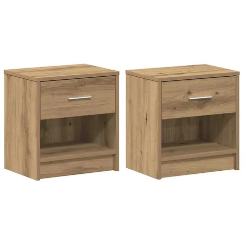 BOXED MAYBERY 2 DRAWER BEDSIDE TABLE -PINE- (1 BOX)