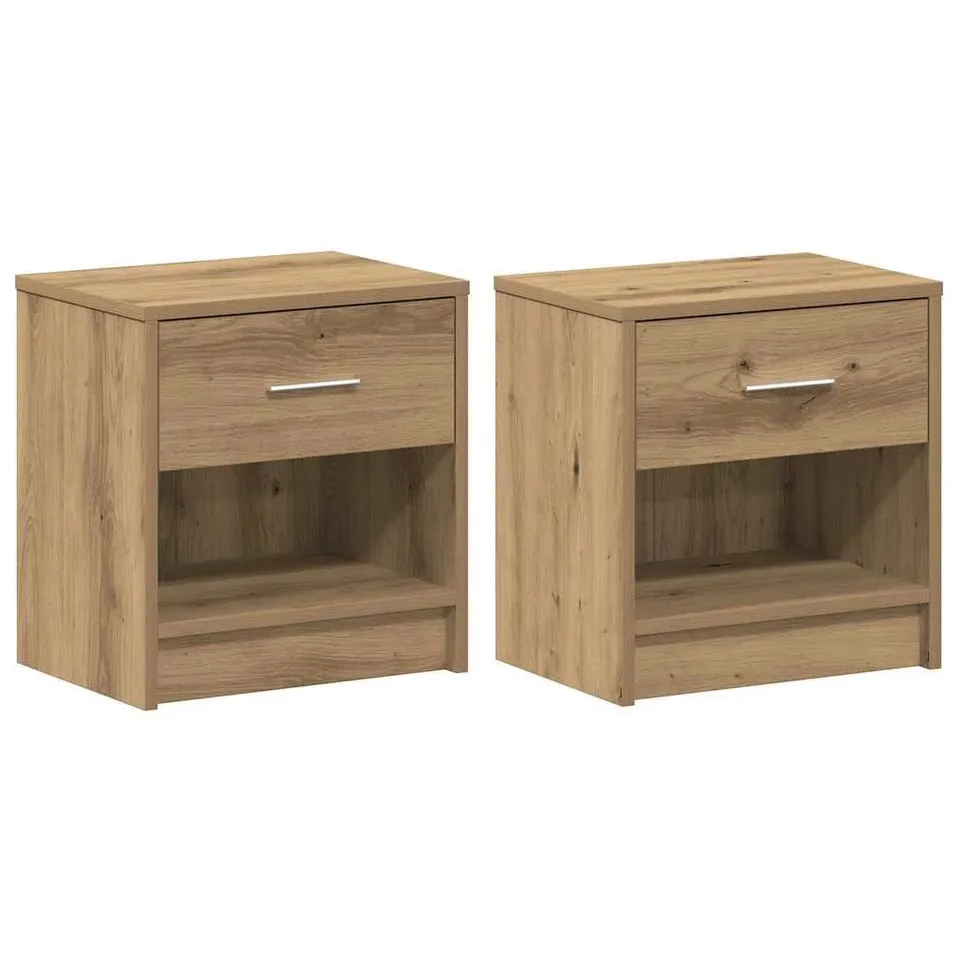 BOXED MAYBERY 2 DRAWER BEDSIDE TABLE -PINE- (1 BOX)
