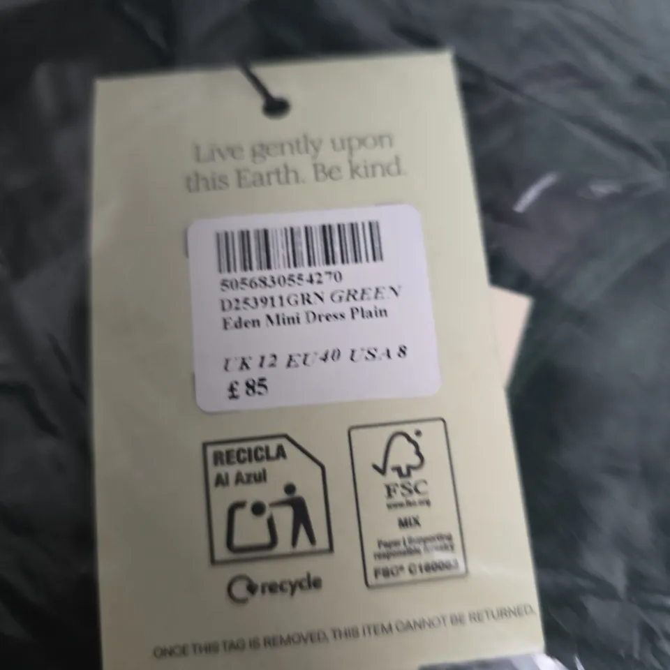 BAGGED NOBODYS CHILD EDEN MINI DRESS - SIZE 12