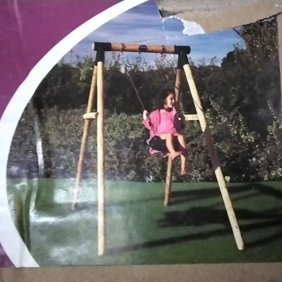 PLUM BUSH BABY WOODEN SWING SET (4 PARTS) RRP £224.99