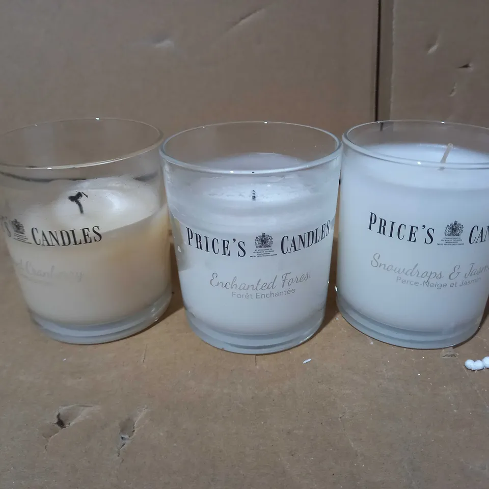 PRICES CANDLES SET OF 10 JAR CANDLES IN GIFT BOXES
