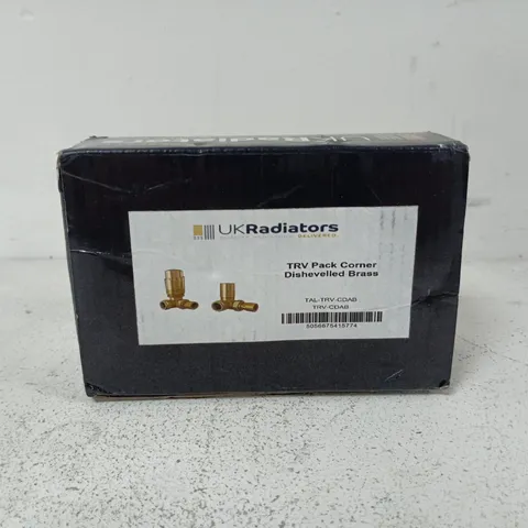 BOXED UKRADIATORS TRV PACK CORNER DISHEVELLED BRASS