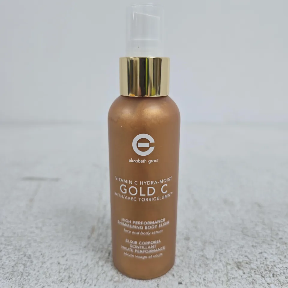 ELIZABETH GRANT GOLD C VITAMIN C HYDRA-MOIST SERUM – FACE & BODY (GOLD BOTTLE WITH PUMP)