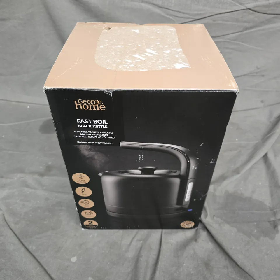 GEORGE HOME FAST BOIL BLACK KETTLE – MATTE FINISH (BOXED)