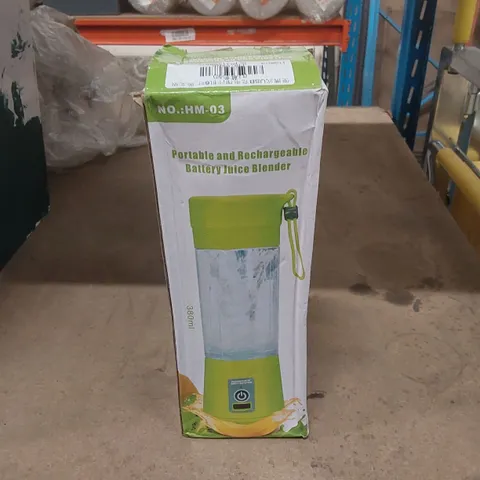 BOXED PORTABLE AND RECHARGEABLE BATTERY JUICE BLENDER 