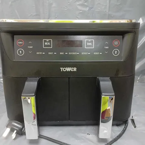 TOWER VORTX DUAL BASKET AIR FRYER 8L - BLACK - COLLECTION ONLY