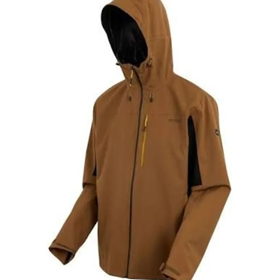 BRAND NEW REGATTA BIRCHDALE FULL ZIP HOODED JACKET IN BROWN AND BLACK - UK XL