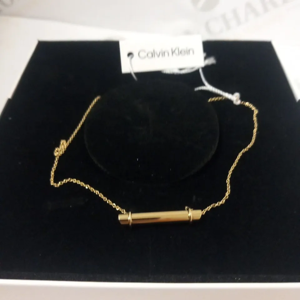 BOXED CALVIN KLEIN ELONGATED LINEAR NECKLACE
