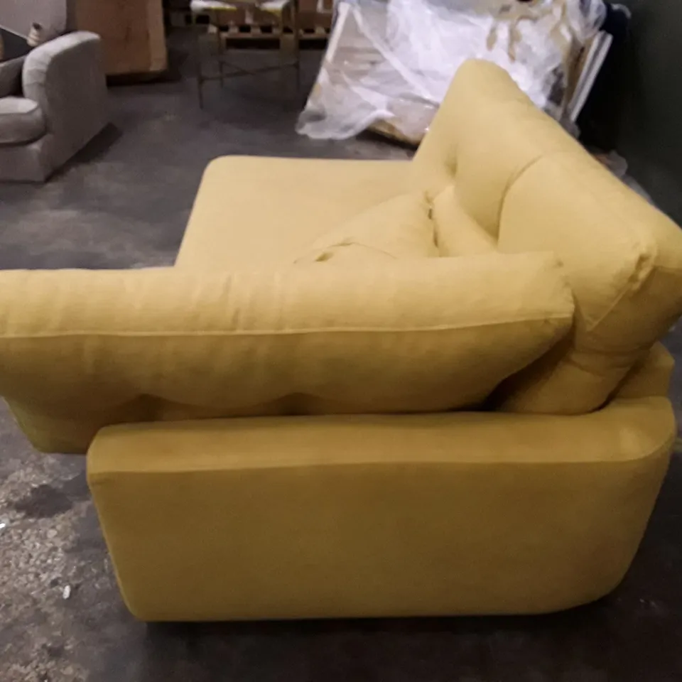 QUALITY DESIGNER RHF CHAISE - YELLOW FABRIC 
