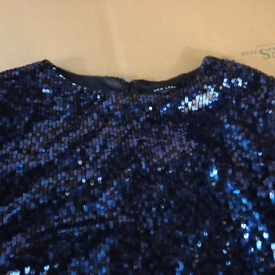 NEW LOOK BLUE SEQUIN DRESS - 8