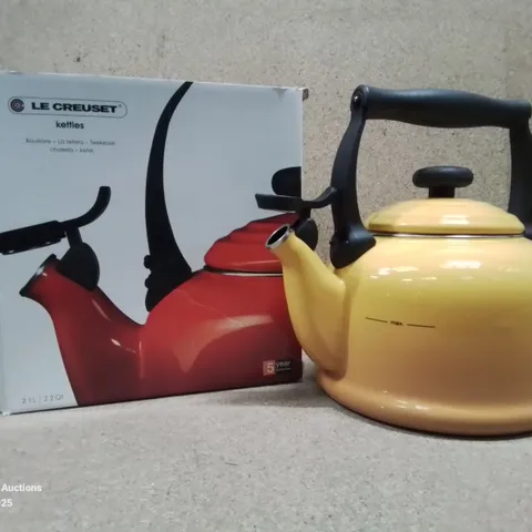 BOXED LE CREUSET KETTLE YELLOW