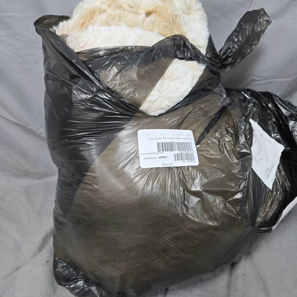 COZEE HOME GIFTABLE TEXTURED LUXURY FAUX FUR THROW