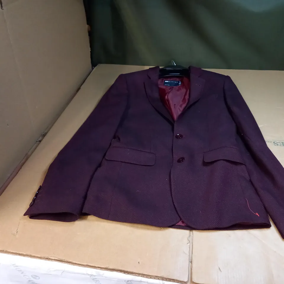 BERGUNDY COTTON JACKET UK SIZE 34