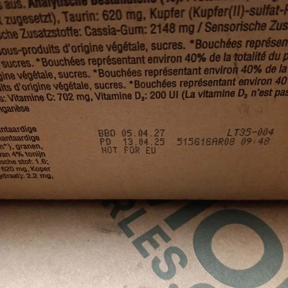 BOX OF 84 X 85G WHISKAS MIXED MENU (BEEF, CHICKEN, SALMON, TUNA) CAT FOOD