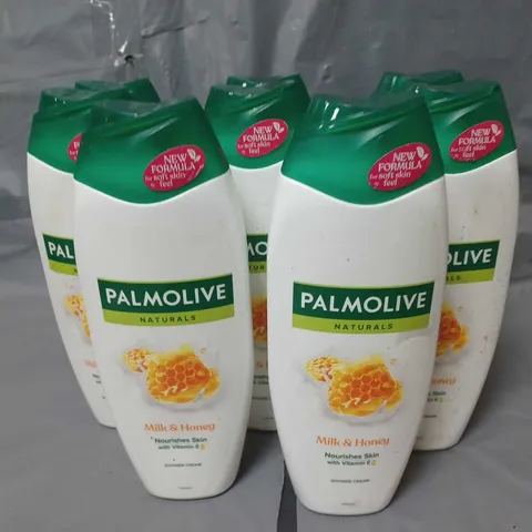 LOT OF 8 PALMOLIVE MILK & HONEY SHOWER CREAM - 500ML