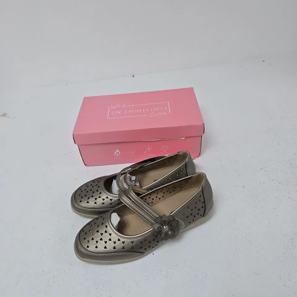 DR LIGHTFOOT GABRIELL PEWTER WOMEN'S SHOES – UK 7, WIDE FIT