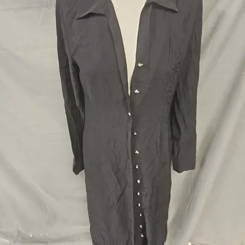 WHISTLES ELENA SHIRT DRESS IN BLACK SIZE 10