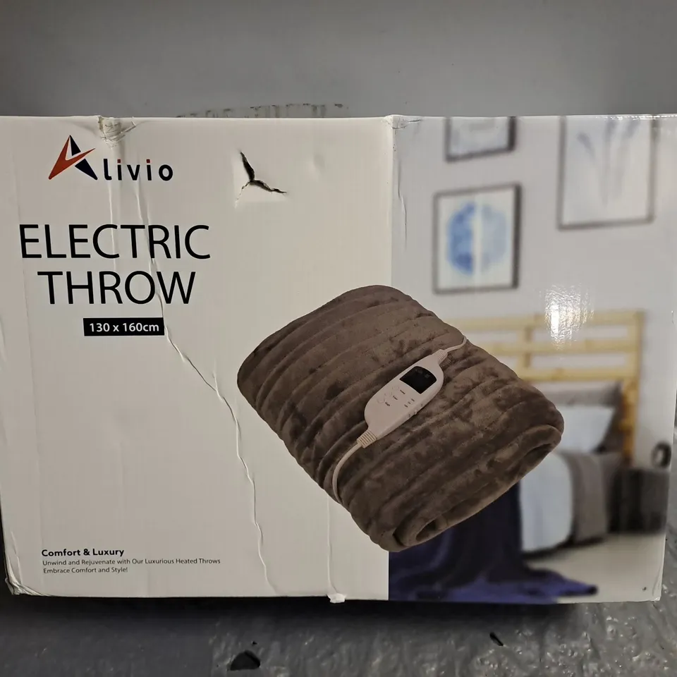 ALIVIO ELECTRIC THROW IN GREY - 130X160CM