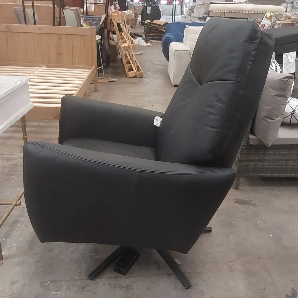 LUXOR GENUINE LEATHER SWIVEL ELECTRIC RECLINER RRP £1479.99