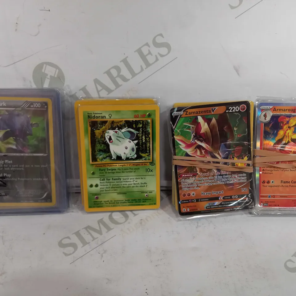 SMALL BOX OF APPROX COLLECTABLE POKEMON TRADING CARDS