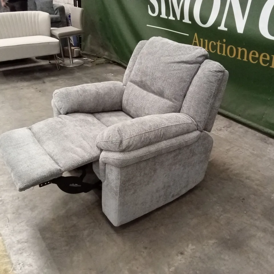 ALBION FABRIC MANUAL RECLINER ARMCHAIR - GREY RRP £479