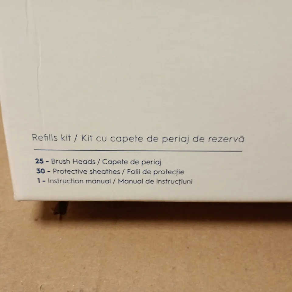 ORAL-B IO TEST DRIVE REFILLS KIT – 25 BRUSH HEADS, 30 PROTECTIVE SLEEVES & INSTRUCTION MANUAL