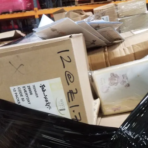 PALLET CONTAINING LARGE QUANTITY OF ASSORTED GREETINGS CARDS