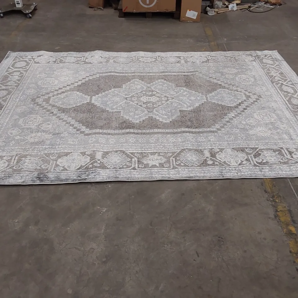 EDGEWORTH RUG IN SILVER/GOLD/BEIGE - APPROXIMATELY 345 X 235CM