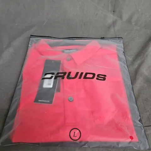 DRUIDS ACADEMY POLO SHIRT – RED, SIZE L