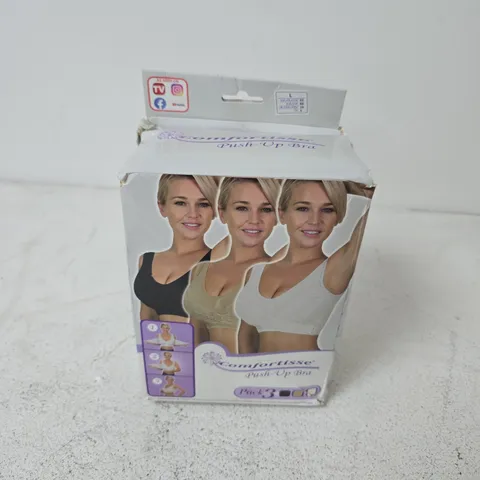 BOXED COMFORTISSE PUSH-UP BRA 3 PACK - LARGE