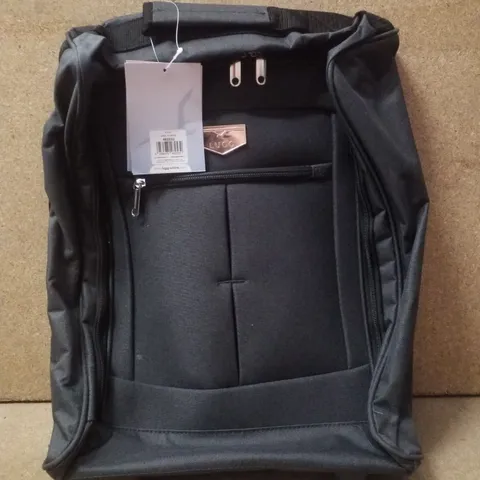 LUGG SINGLE TROLLEY SOFT CABIN BAG 44.5×35.5×19.5CM - BLACK