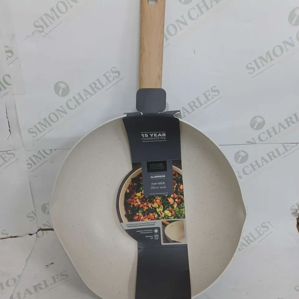 ALUMINIUM NON STICK 28CM WOK IN GREY