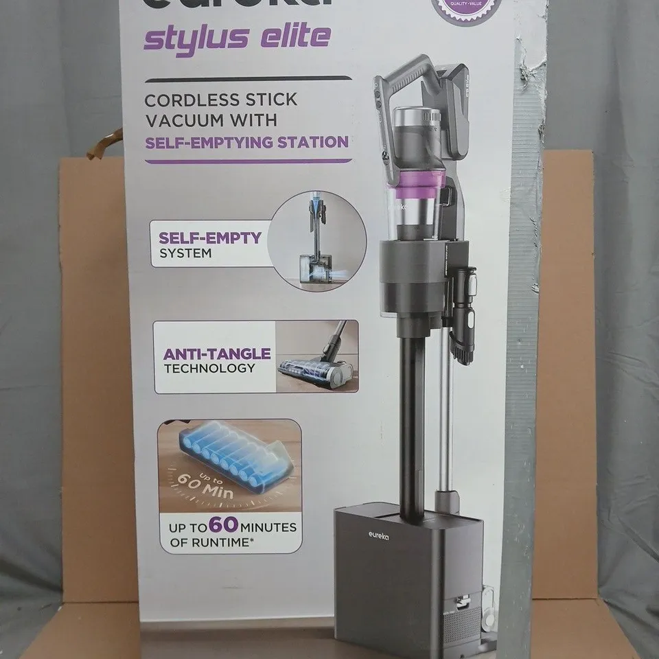 EUREKA STYLUS ELITE CORDLESS STICK VACUUM WITH SELF-EMPTYING STATION