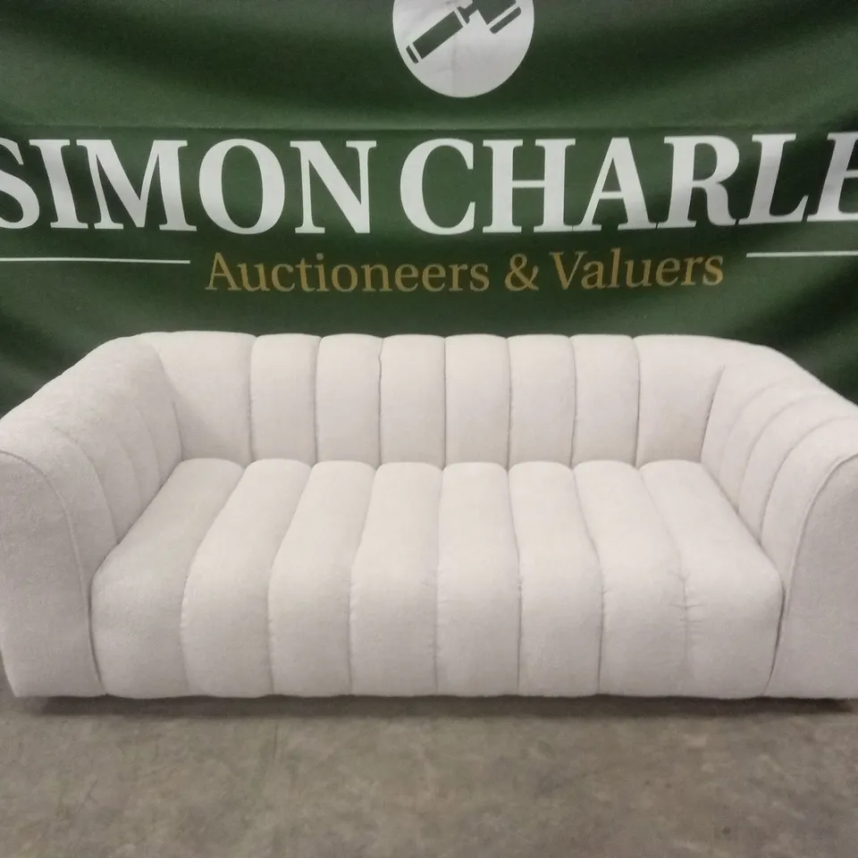 MIKAH 3 SEATER FABRIC SOFA - NATURAL RRP £899