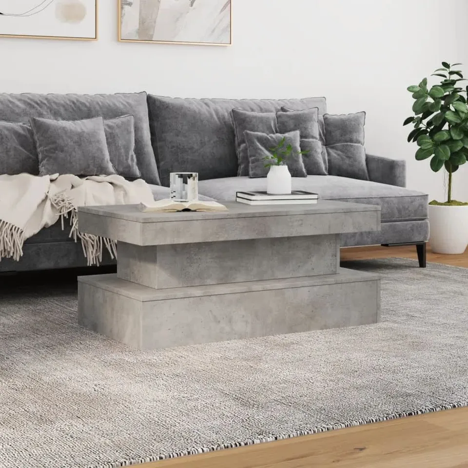 BOXED METRO LANE COFFEE TABLE WITH LED LIGHTS 90 X 50 X 40cm (1 BOX)