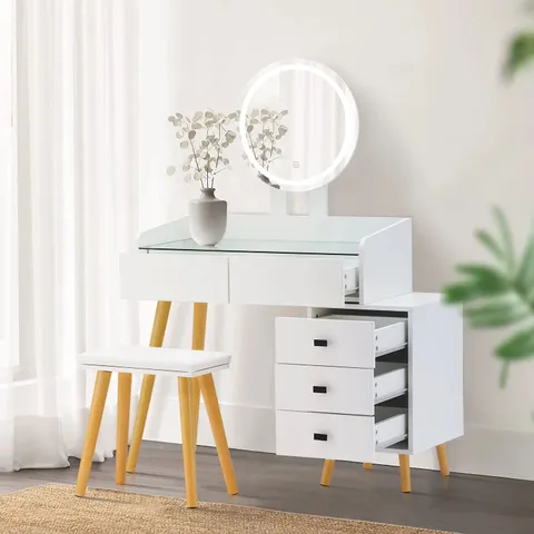 BOXED 2 DRAWER BEDSIDE CHEST BLACK