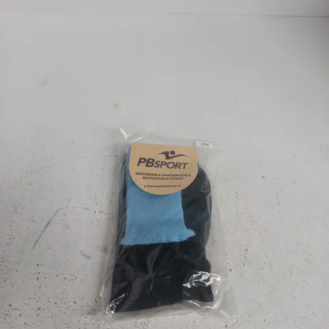 PBSPORT ELASTICATED FINE KNIT BLUE/BLACK LARGE 6 - 11