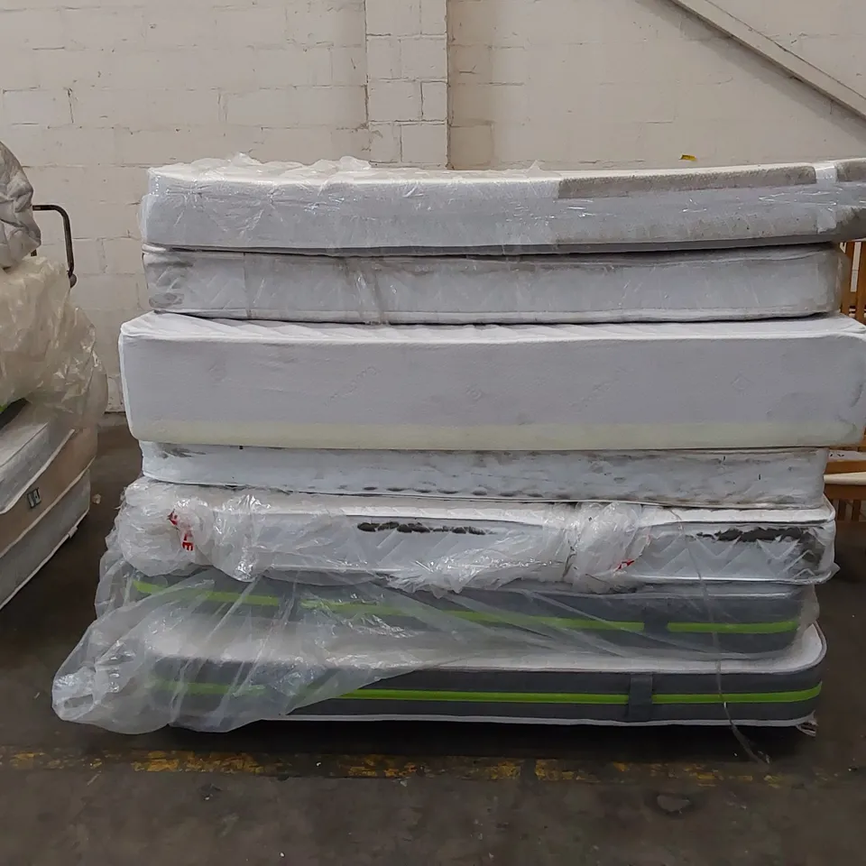 APPROX 7 X ASSORTED MATTRESSES. SIZES, BRANDS AND CONDITIONS VARY