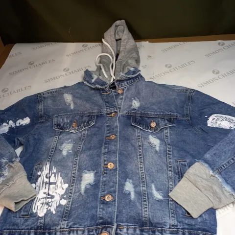 DAYSIE DENIM JACKET WITH HOOD SIZE 36/S